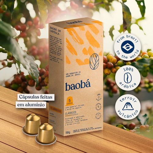 Cápsula Café Clássico Especial Baobá 30unidades Intensidade5