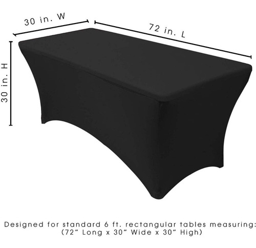 Mantel Elastico Cubre Mesa Para Eventos 1.8m Varios Colores