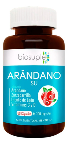 Extracto Arándano +suplementos Sistema Urinario 60caps700mg Sabor Sin sabor