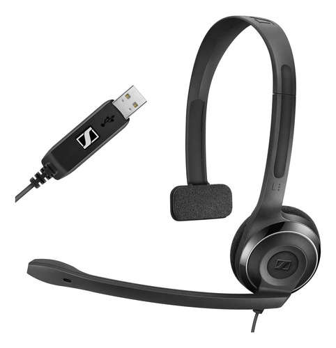 Diadema Con Microfono Sennheiser Pc 7 Usb Monaural Para Pc