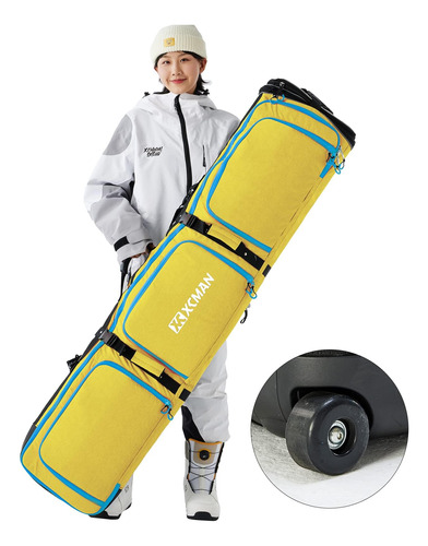 Bolso Para Tablas De Snowboard Ajustable 160-190cm Amarillo 