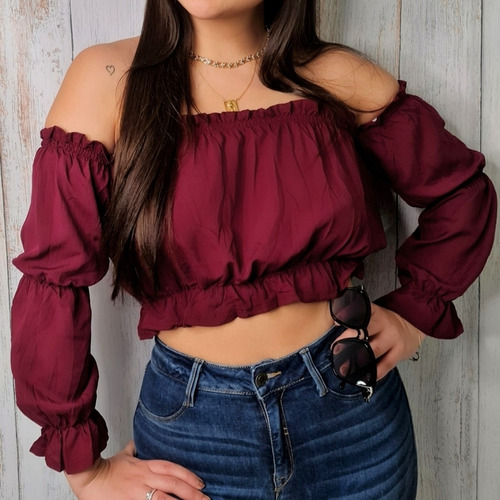 Imagen 3 de 3 de Crop Top Campesino