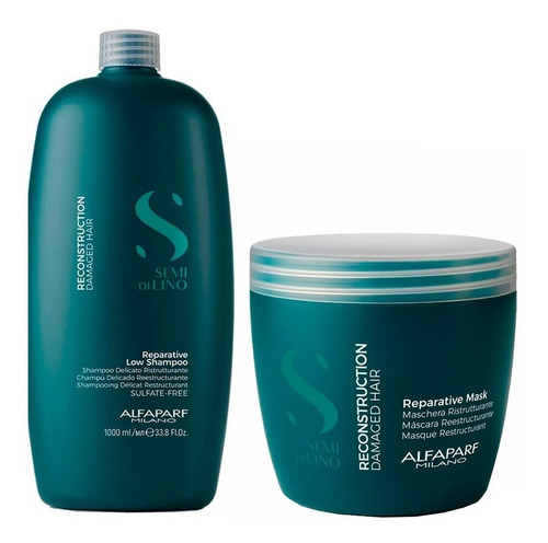Alfaparf Semi Di Lino Reestructurante Shampoo X 1l + Máscara