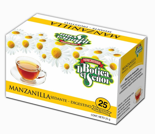 Té De Manzanilla Botica Del Señor 25 Saquitos