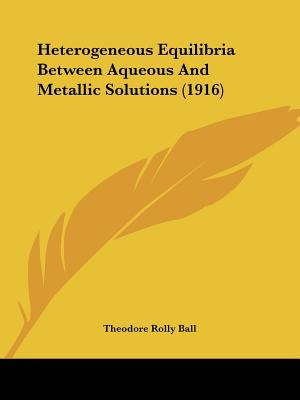 Libro Heterogeneous Equilibria Between Aqueous And Metall...
