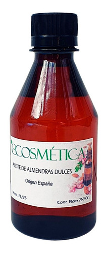 Aceite Puro De Almendras Dulces X 250 Gr Ecosmetica