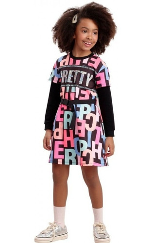 Vestido Infantil Petit Cherie Lettering 20280