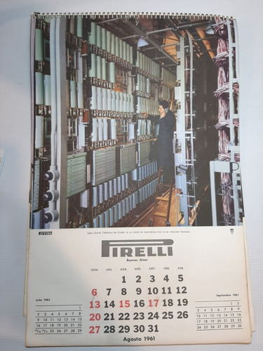Imagen 7 de 9 de Antiguo Almanaque Pirelli 1961 Impecable Ro 1832