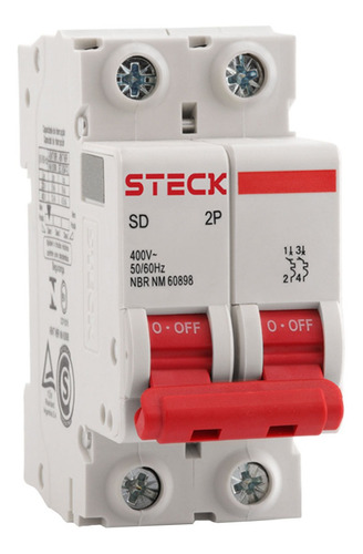 Llave Termica Bipolar Steck 2x63 63 Amp Iram