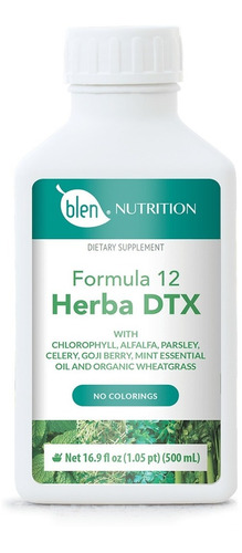 Fórmula 12 Herba Dtx Concentrado Diluir Clorofila 500ml Blen