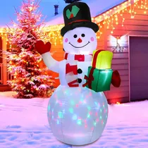 Comprar Muñeco De Nieve Inflable De Decoración Navideña Con Led 1.5m