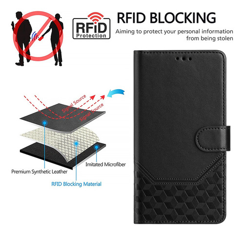 Funda Tipo Cartera Clásica Para Cubot A/ P/ Note/max Series Con Bloqueo Rfid, Correa De Muñeca, Ranuras Para Tarjetas, Cierre Magnético