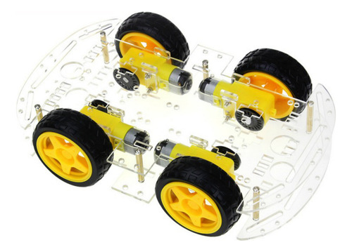4 X Kit Chassi 4 Rodas 4wd Robô Projeto Arduino + Nfe