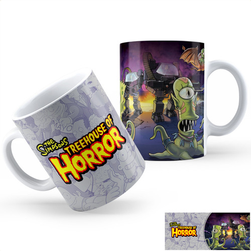 Taza Cerámica Los Simpson Casita Del Terror Ah Calidad