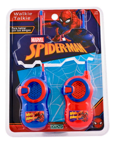 Spiderman Walkie Talkie Color Azul Y Rojo