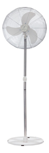Ventilador de pé Ventisilva VCL cromado com 3 pás cor  branco, 65 cm de diâmetro 127 V/220 V