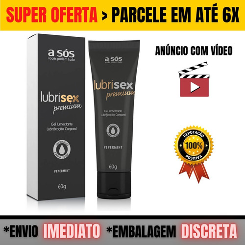 Imagem 1 de 5 de Gel Lubrificante Íntimo Lubrisex Premium 60g