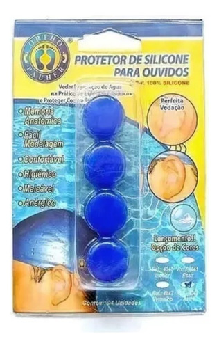 Protetor De Ouvido De Silicone Moldável 2 Pares Orthopauher