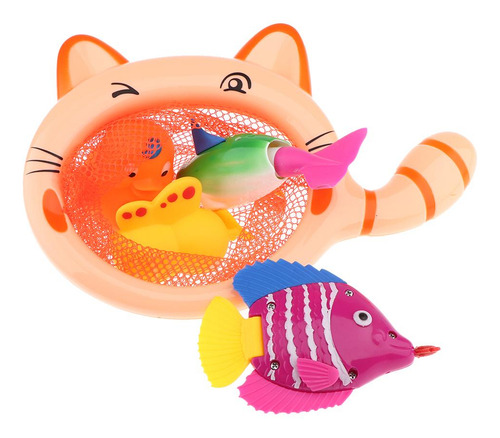 De Red De Pesca De Dibujos Animados Con Plástico Juguete De