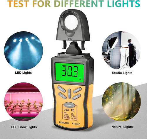 Luxómetro Digital 881c Medidor De Iluminancia 200000lux