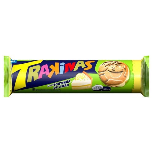 Biscoito Trakinas Tortinha De Limão 126g Kit C/20