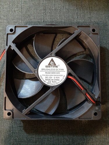 Ventilador Gda1225, 12 Volt, 0 15a, 12x12x2.5 Mm, Soldadoras