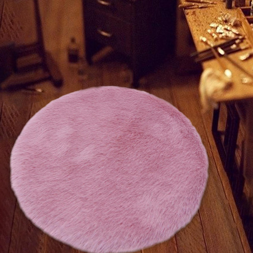 Alfombra De Área De Casa De Muñecas A Rosa Redondo S