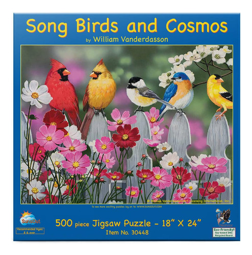 Sunsout Inc - Songbirds And Cosmos - Rompecabezas De 500 Pie