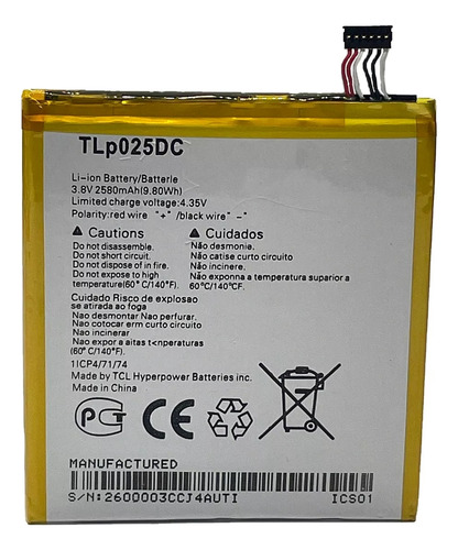 Flex Carga Bateria Alcatel Pixi 4 (0.6) 8050e Tlp025dc