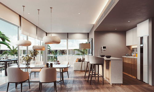 Departamento En Venta En Playa Del Carmen, Quintana Roo, The Leaf, Estilo Vanguardista