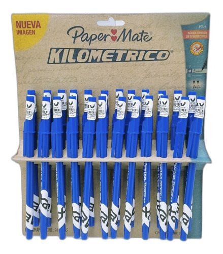 Boligrafo Azul Kilometrico Paper Mate 8237 0,24$ Xavipaper