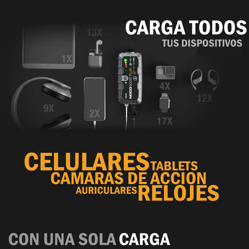 Imagen 4 de 10 de Arrancador Portatil Auto Power Bank Cargador Usb Noco 1000a