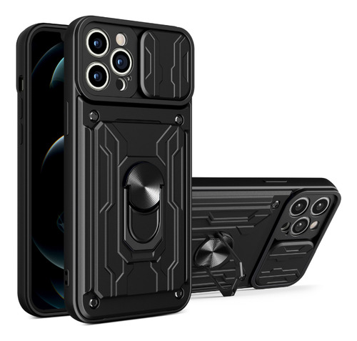 Capa Case Cartão Anti Impacto Com Anel 360 iPhone 16 Pro Max