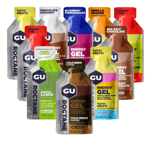 Gel Running Gu Energy Roctane Surtido Sorpresa C/cafeína Pac