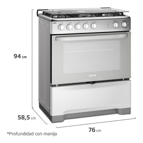 Imagen 8 de 12 de Cocina Fensa 5 Platos F5500t