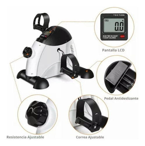 Pedalera Estática Mini Con Pantalla Lcd - Fitness En Casa