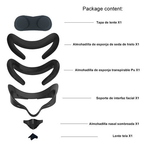 Interfaz Facial Seis En Uno Compatible Con Quest 3s