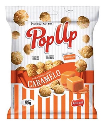 Pipoca Pop Up Bel Caramelo 50g - 3unid
