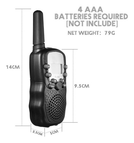 2pz Radios Walkie Talkies For Niños Recargables 3 Millas