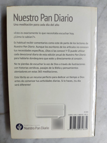 Libro Nuestro Pan Diario Ed 2017 (Usado)