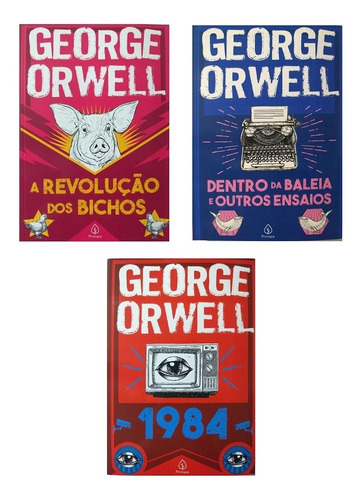 Imagem 1 de 6 de 3 Livros George Orwell 1984 Revolução Bichos Dentro Baleia