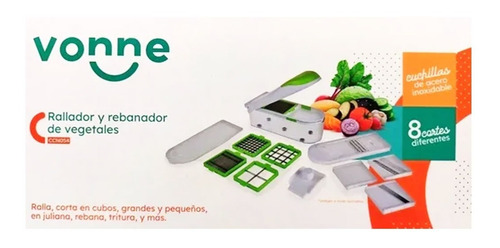 Cortador Rallador Rebanador Mandolina De Vegetales Vonne