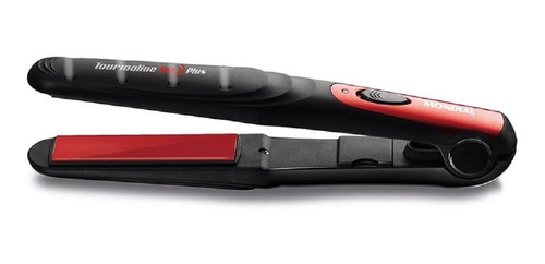 Imagem 1 de 8 de Chapinha de cabelo Mondial Tourmaline Ion Plus P-11 preta e vermelha 110V/220V