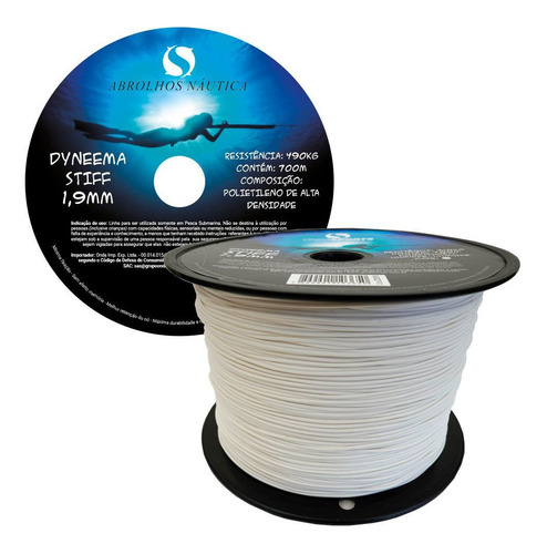 Kit 10m Linha Dyneema 100% Uhmwpe 1,9mm Para Arbaletes 300kg