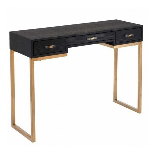 Credenza Modelo Lecce Negra - Negro/oro Këssa Muebles.