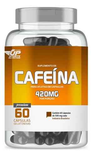 Cafeína 420mg Com 120 Cápsulas Up Sports Nutrition