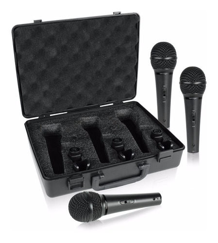 Set Microfonos Behringer Xm1800 S X3 C/estuche - Plus