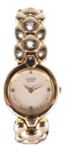 Reloj Citizen Quartz Gold Diamond Original Impecable Garant.
