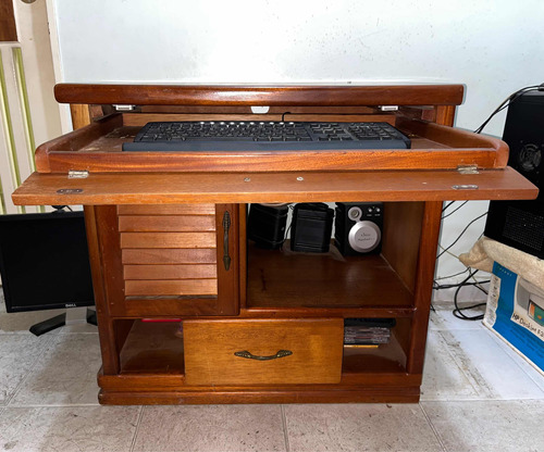 Mesa En Madera Caoba Para Computadora O Escritorio