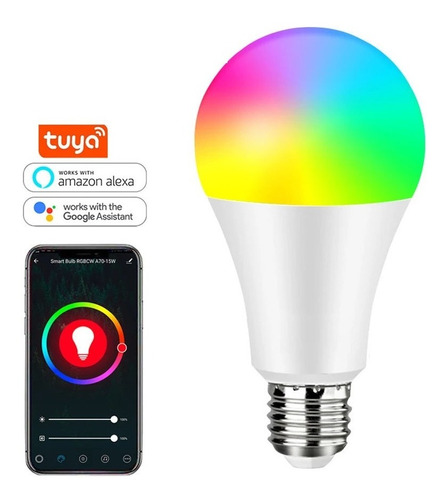 Bombillo Inteligente Rgb Control Teléfono App Tuya Wifi